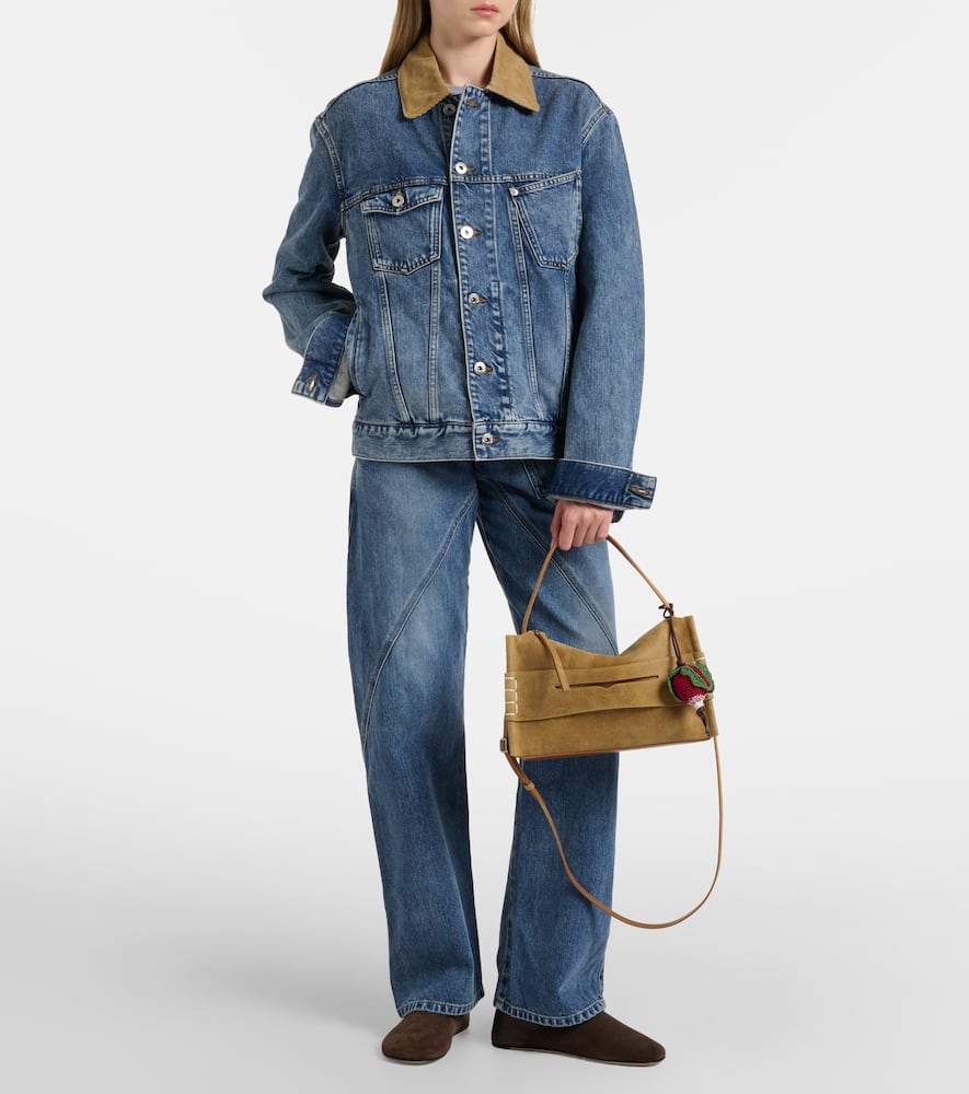 Corduroy-trimmed denim jacket