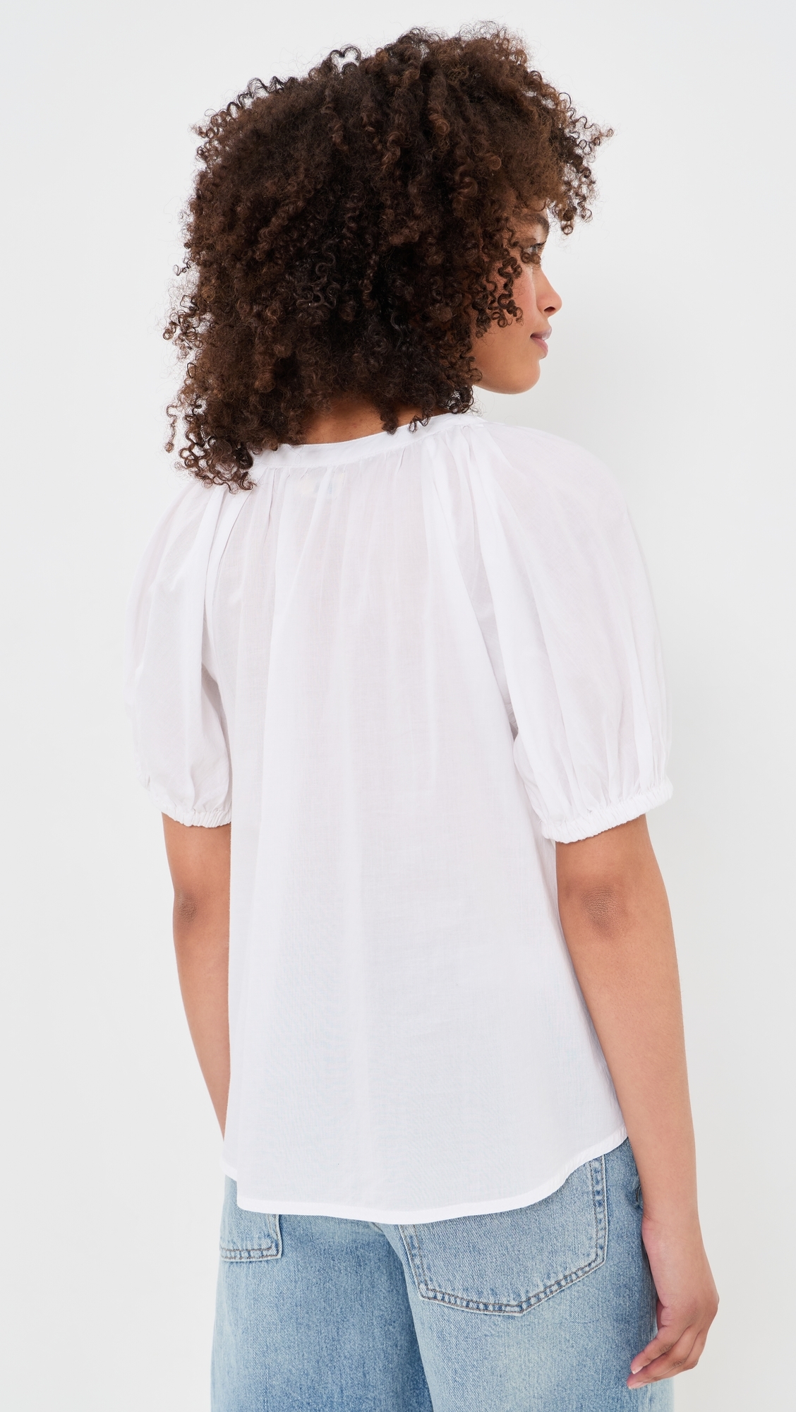 Voile Lettie Top White