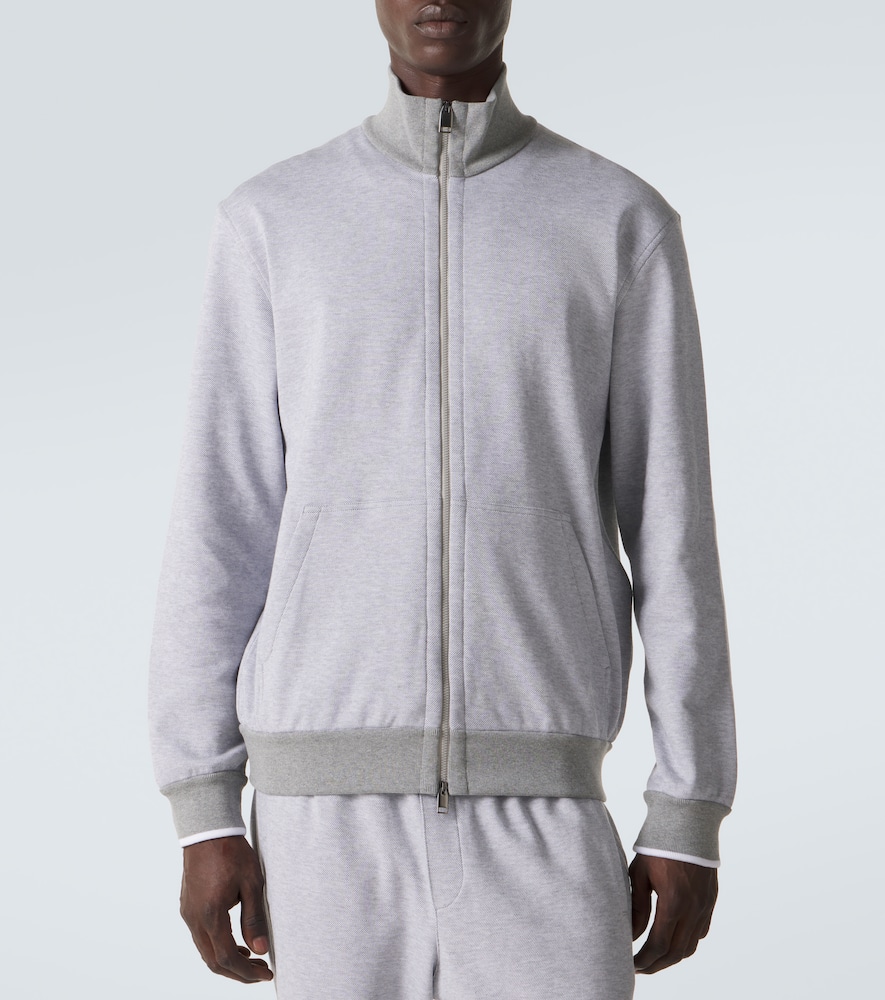 Cotton-blend track jacket