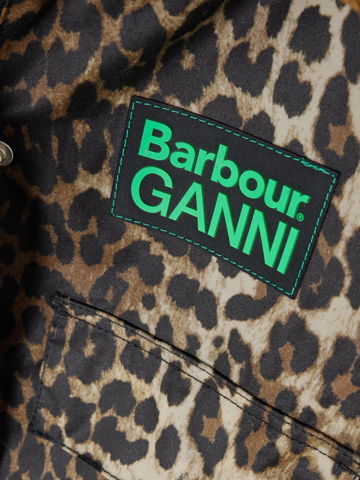 + Ganni Hooded Cheetah-print Waxed-cotton Jacket - Brown