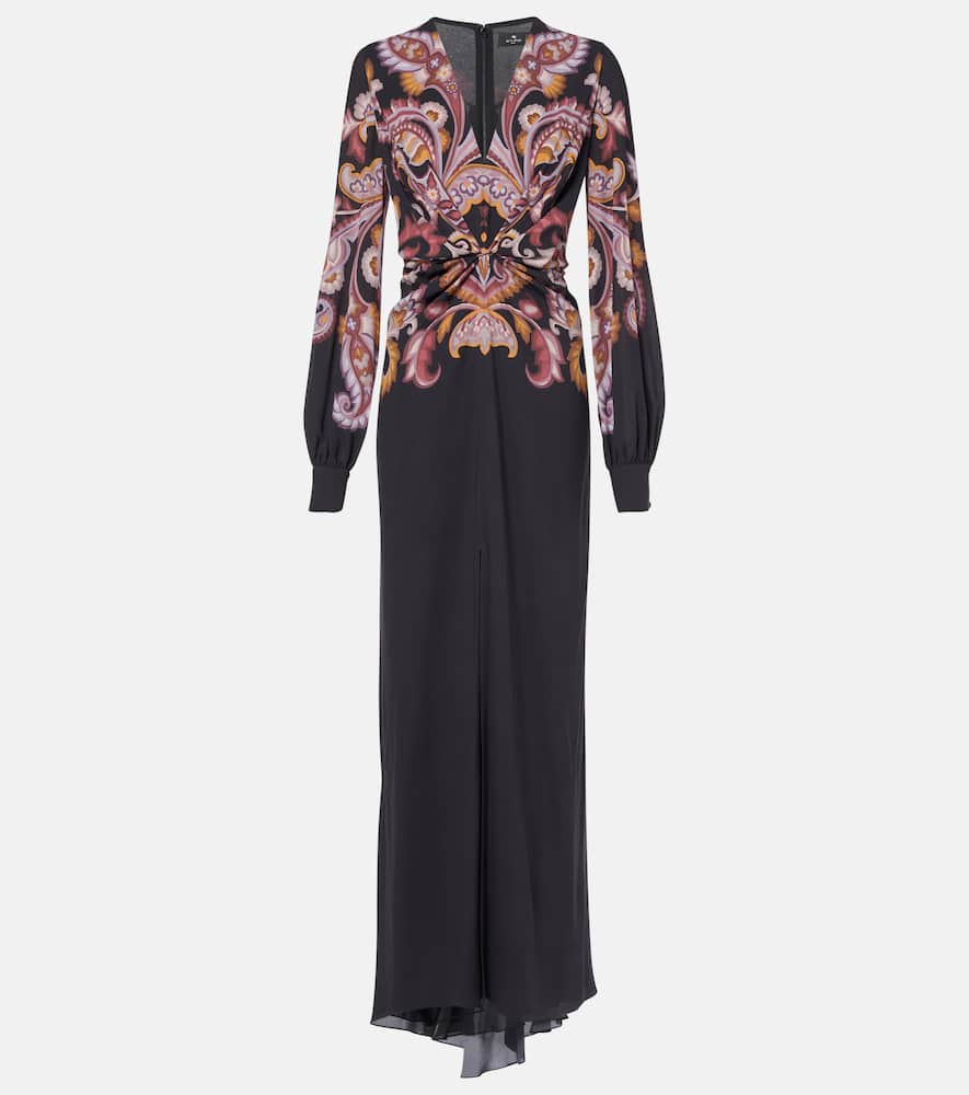 Paisley sablé maxi dress