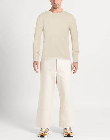 Man Sweater Beige Size 36 Cotton