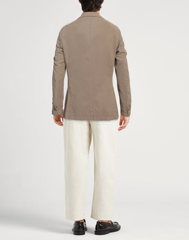 Man Blazer Khaki Size 44 Lyocell, Linen, Cotton