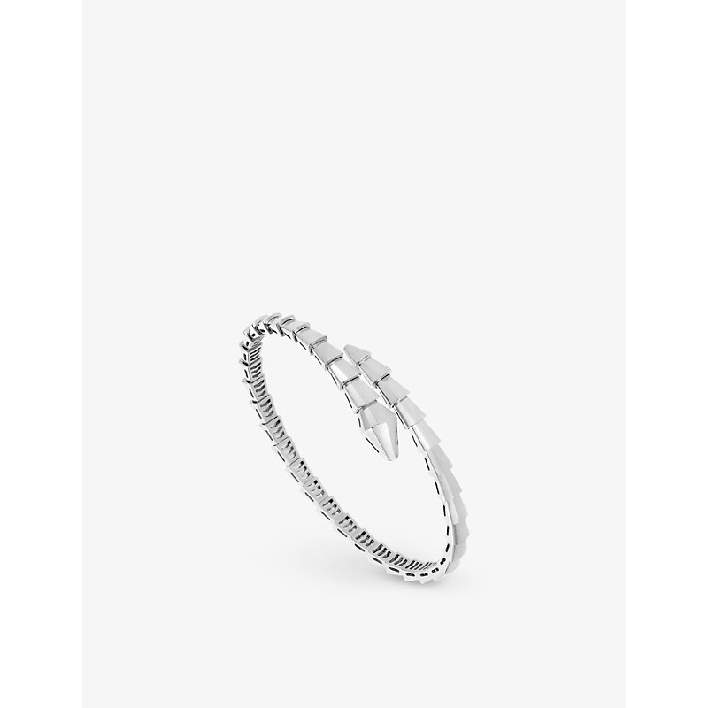 Serpenti Viper 18ct White-Gold Bangle Bracelet