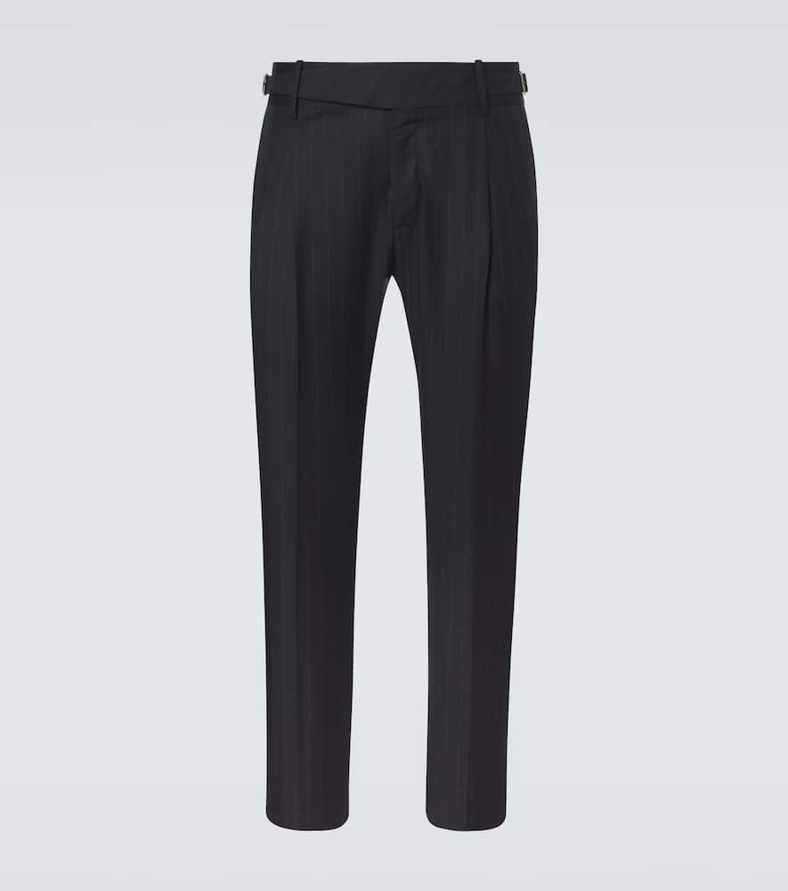 Chalk stripe virgin wool slim pants