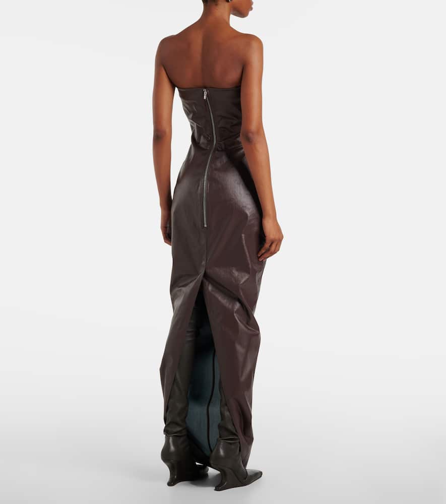 Denim bustier gown