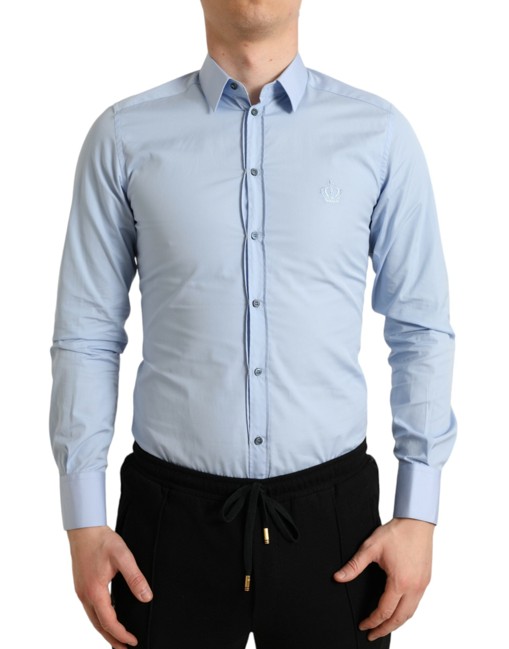 100% Cotton Poplin Shirt — Blue