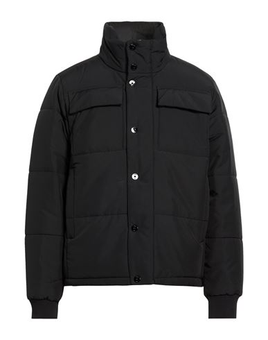 Man Puffer Black Size XL Recycled polyester, Cotton, Polyester, Elastane