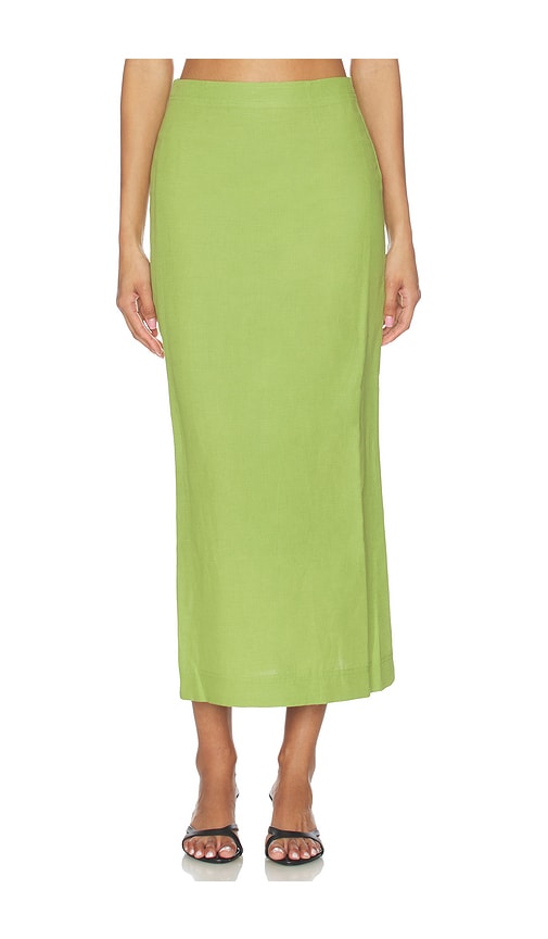 ALIGNE Mia Linen Mix Skirt in Green. - 4 also , 2, 6, 8