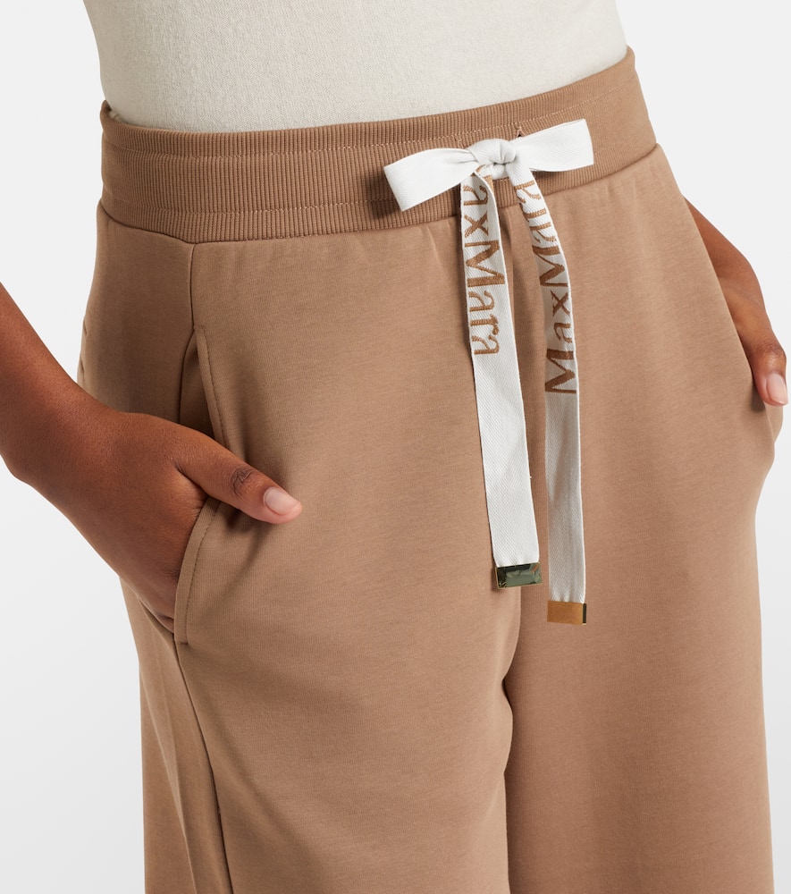 Cotton-blend straight pants
