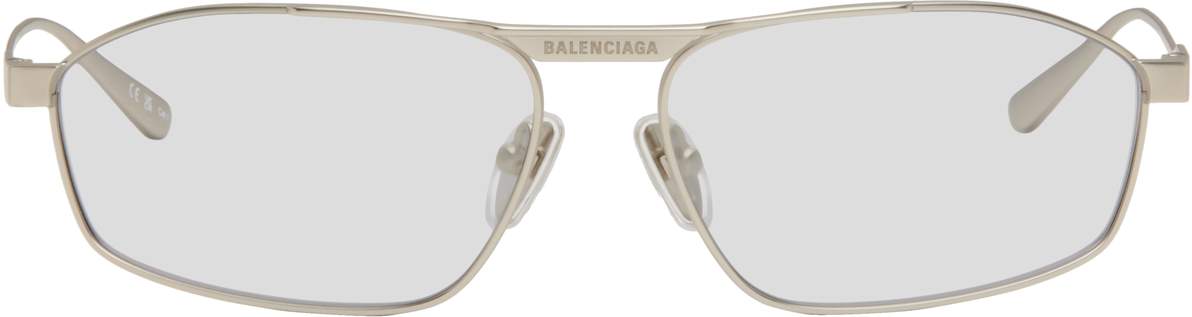 Balenciaga シルバー Tag 3.0 D-Frame サングラス