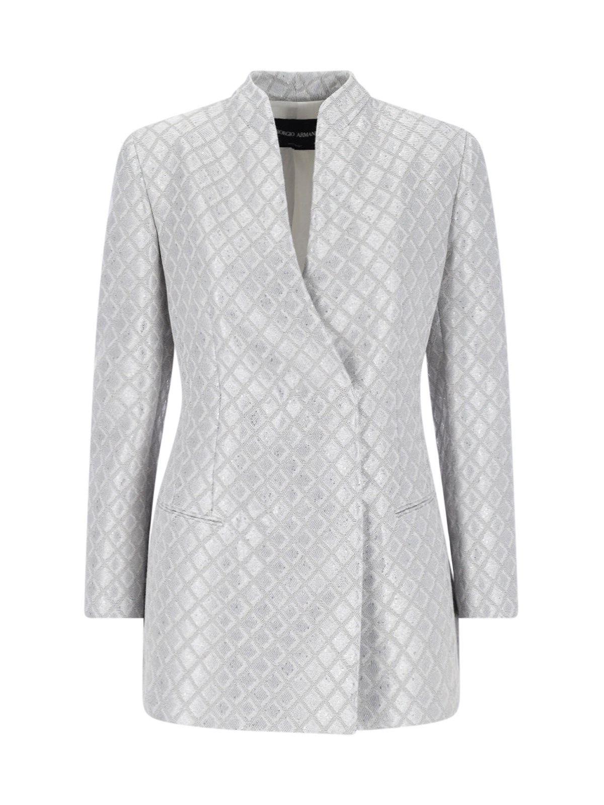 Double-Breasted Sequin Blazer