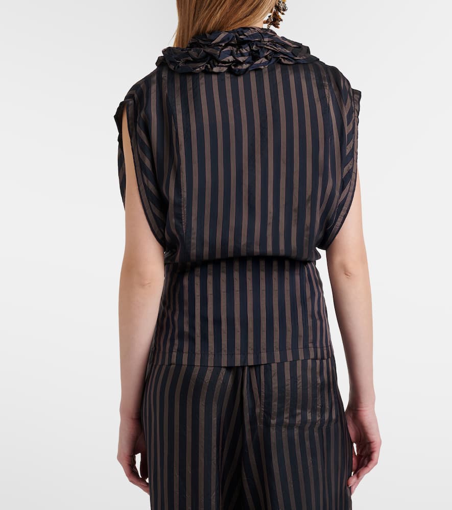 Ruffled striped top