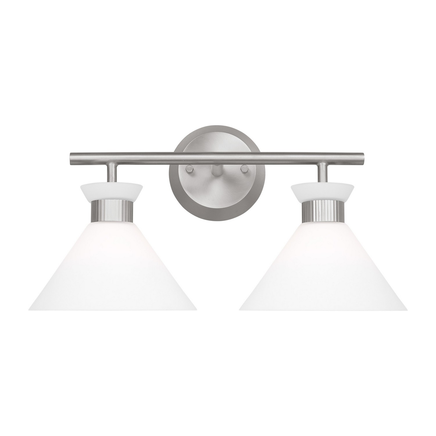 Brushed Steel Two Light Bath from the Belcarra Collection