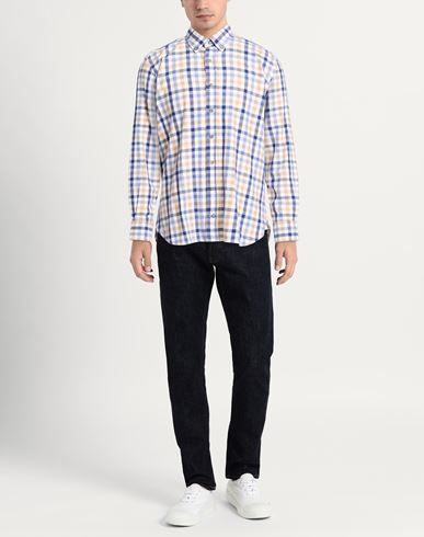 Man Shirt Blue Size 15 Cotton