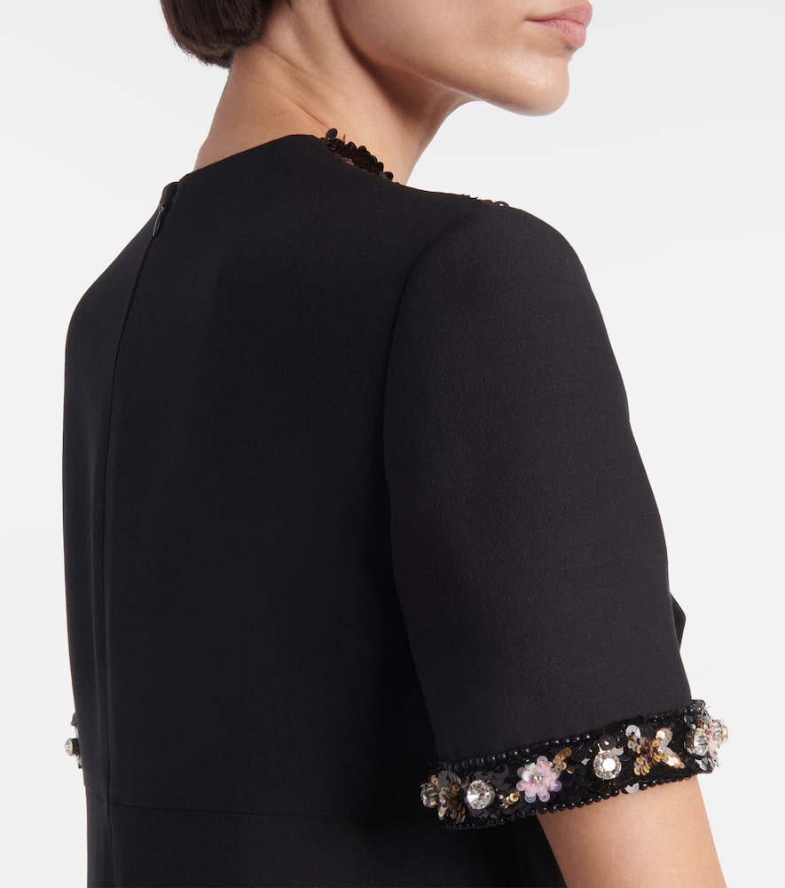 Crepe Couture embellished minidress