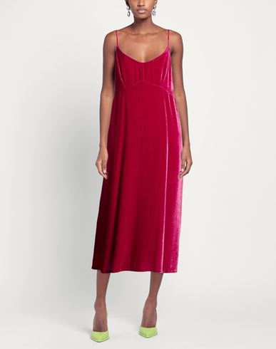 Pièce. Woman Midi dress Magenta Size 8 Viscose, Silk