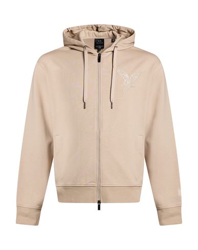 Man Sweatshirt Beige Size L Cotton, Polyester, Elastane