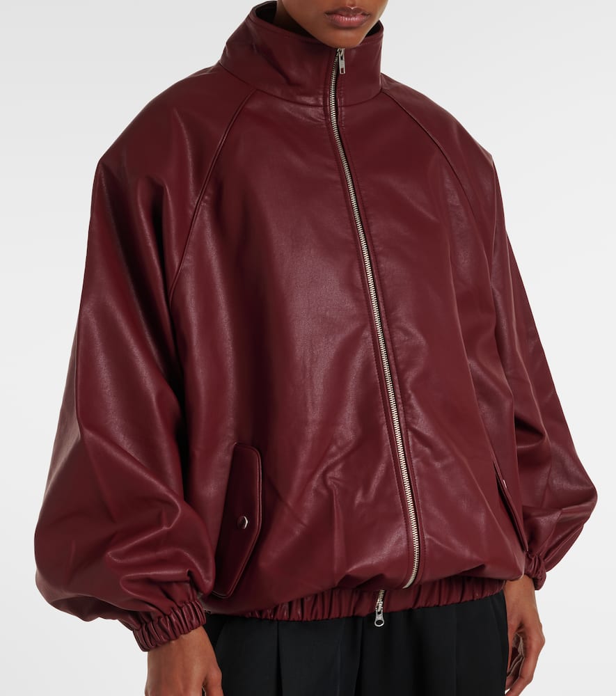 Senta oversized faux leather bomber jacket
