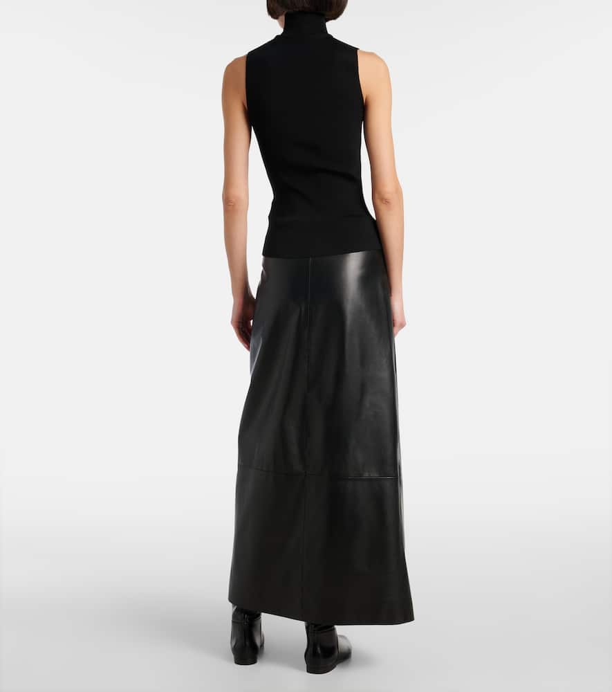 Benita ribbed-knit turtleneck top