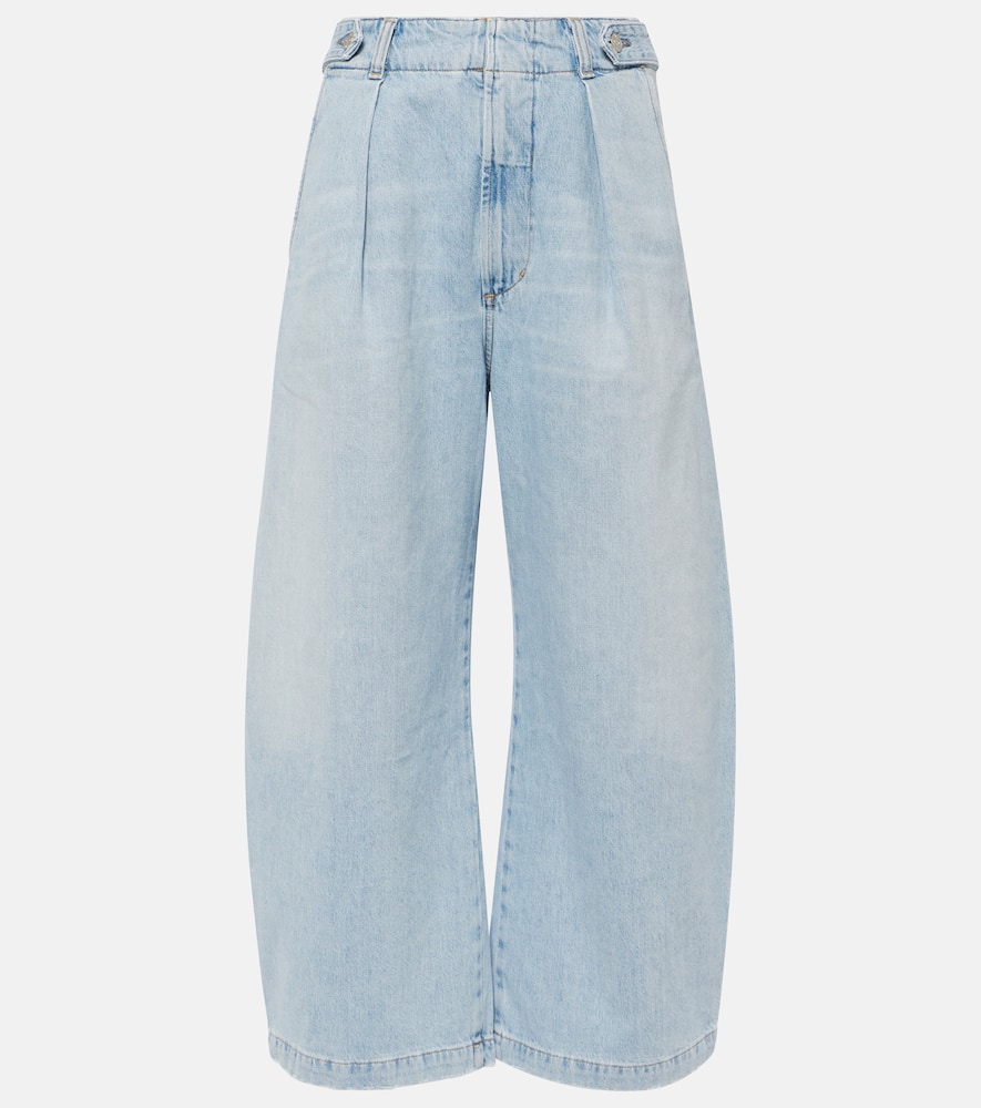 Payton high-rise twill wide-leg pants