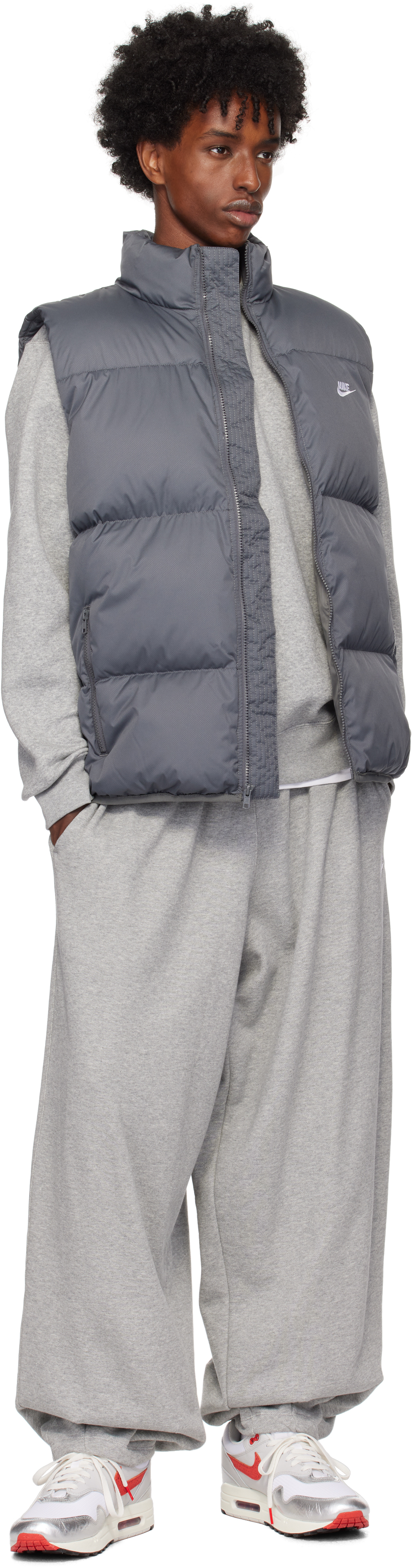 Gray Sportswear Club Puffer Vest