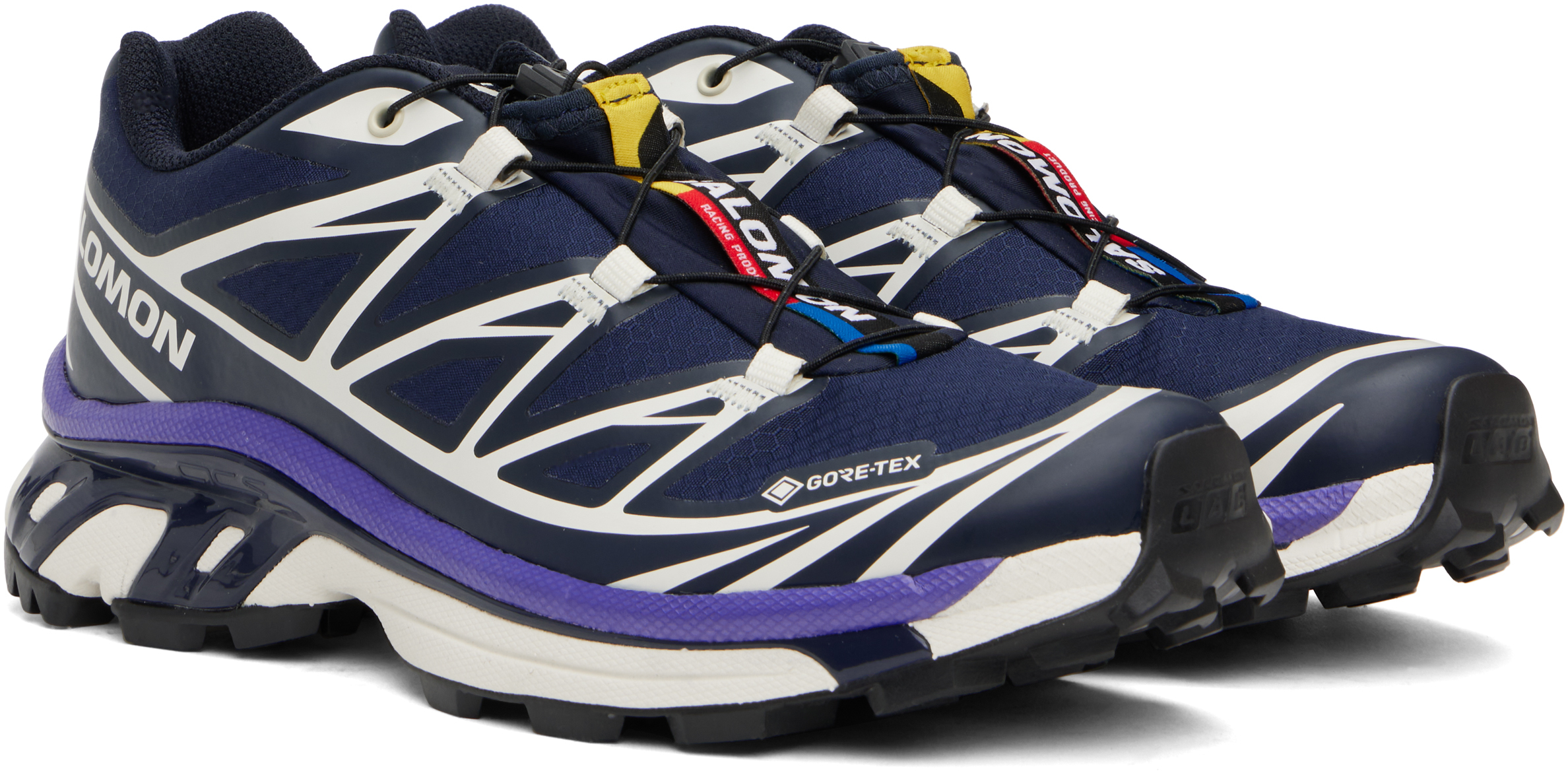Salomon Navy & Off-White XT-6 GORE-TEX Sneakers