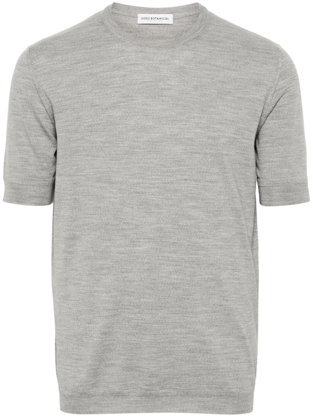 Merino-wool crewn-neck T-shirt - Neutrals