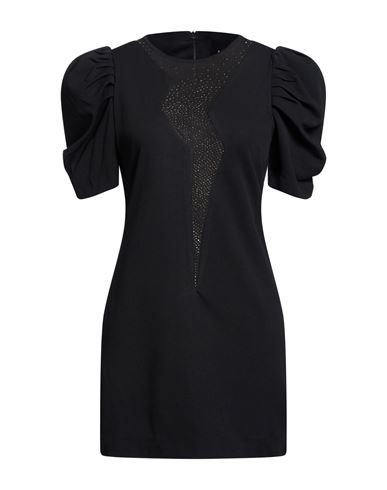 Woman Mini dress Black Size M Polyester, Elastane
