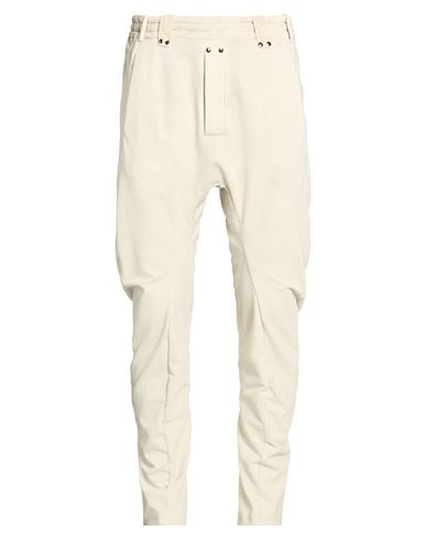 Man Pants Cream Size 32 Cotton, Elastane