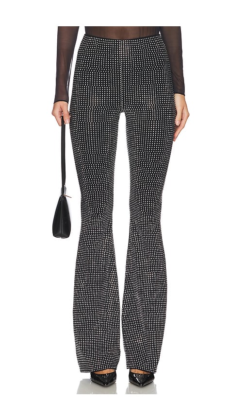 Good American Crystal Pull On Flare Leggings in Black. -  XS also in 4X, 5X, M