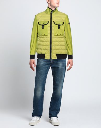 Man Jacket Lime green Size M Polyamide, Cotton