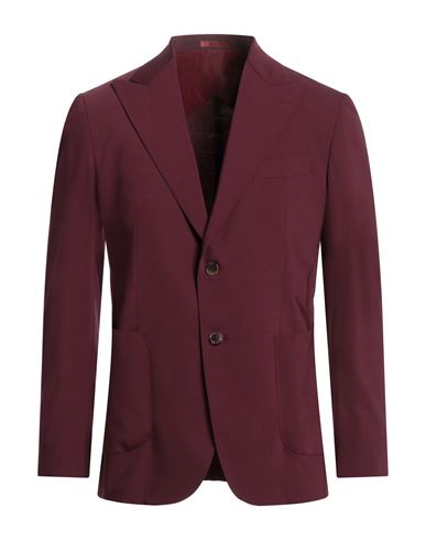 Man Blazer Burgundy Size 40 Virgin Wool, Elastane