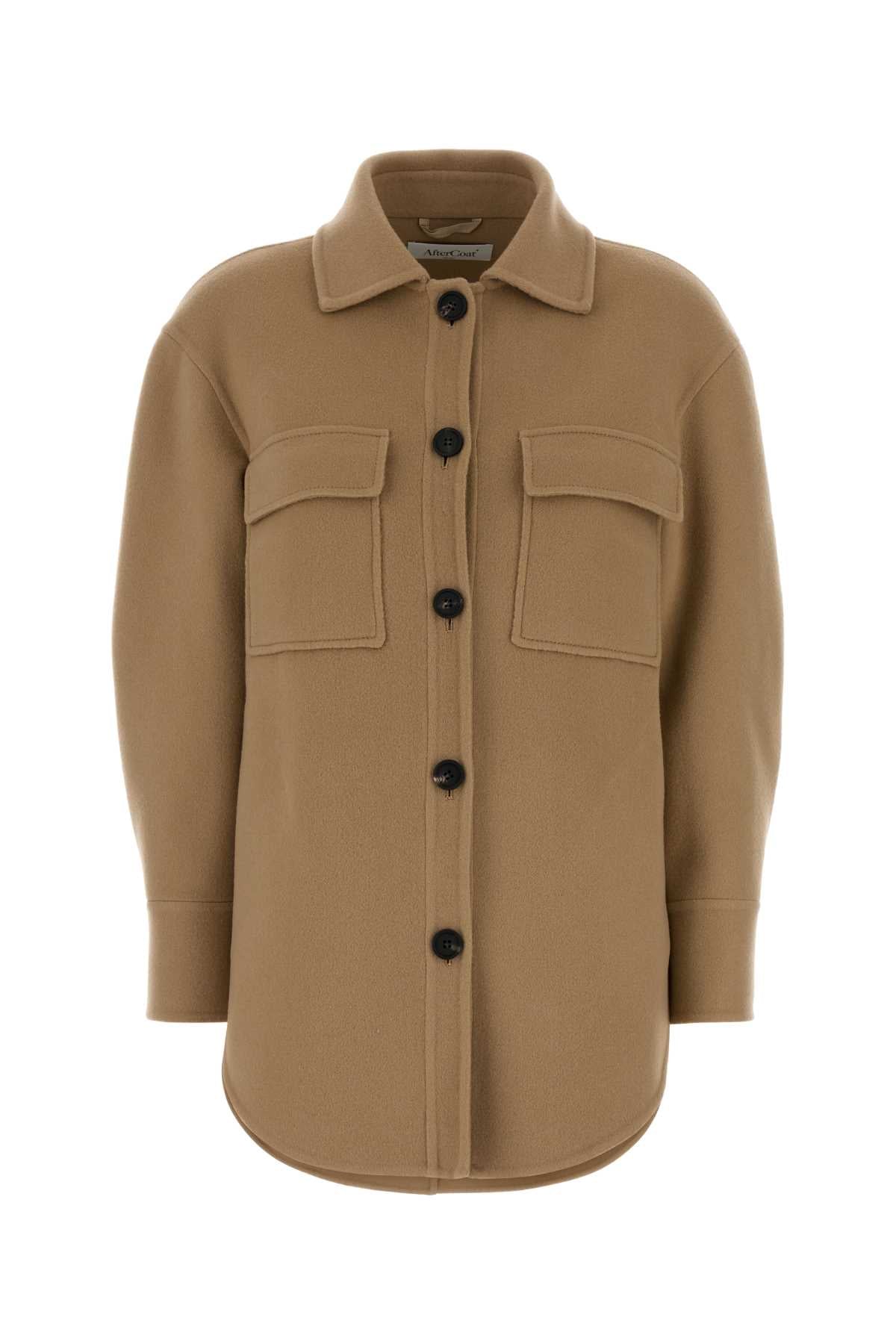 Wool Blend Coat — Beige