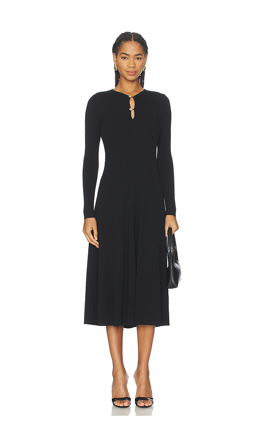 Astr the label vestido midi fallyn en color negro XL también en L, M