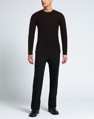 Per Anteprima Man Sweater Dark brown Size 40 Virgin Wool