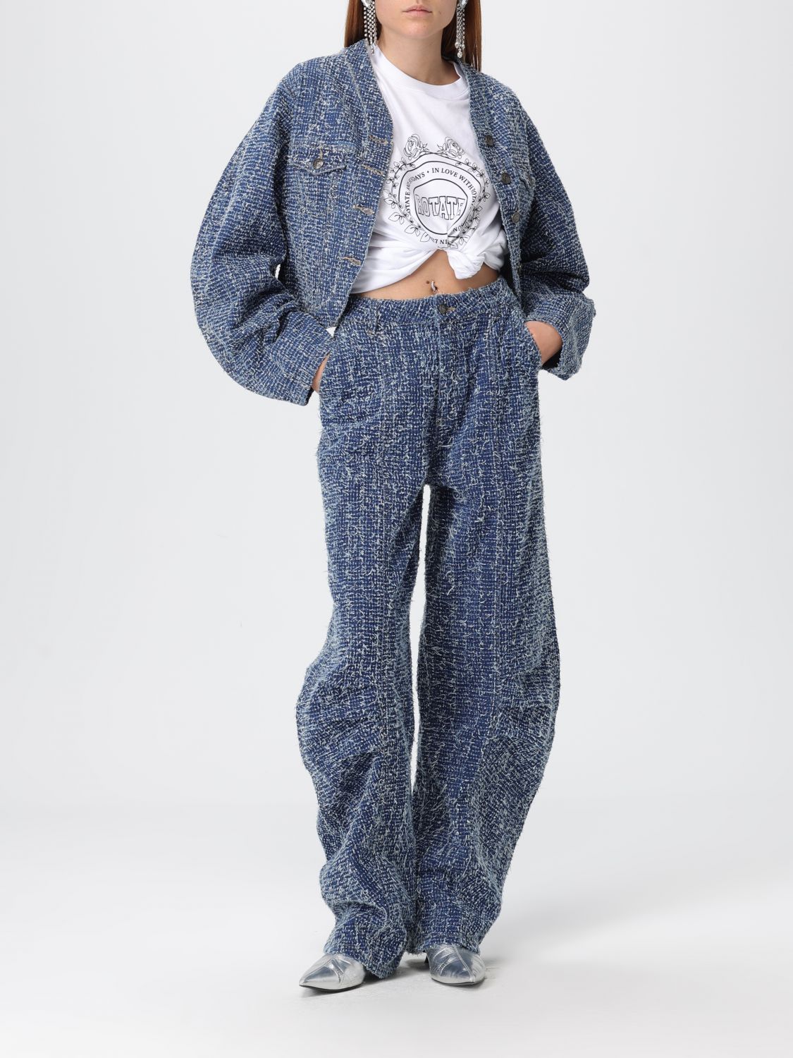 Jacket Woman color Gnawed Blue