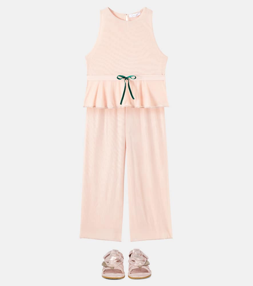Oséree Kids Bow-detail tulle top