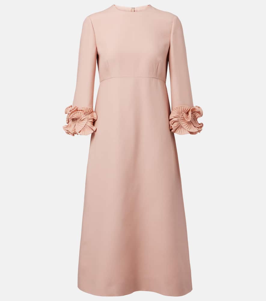 Ruffled Crêpe Couture midi dress