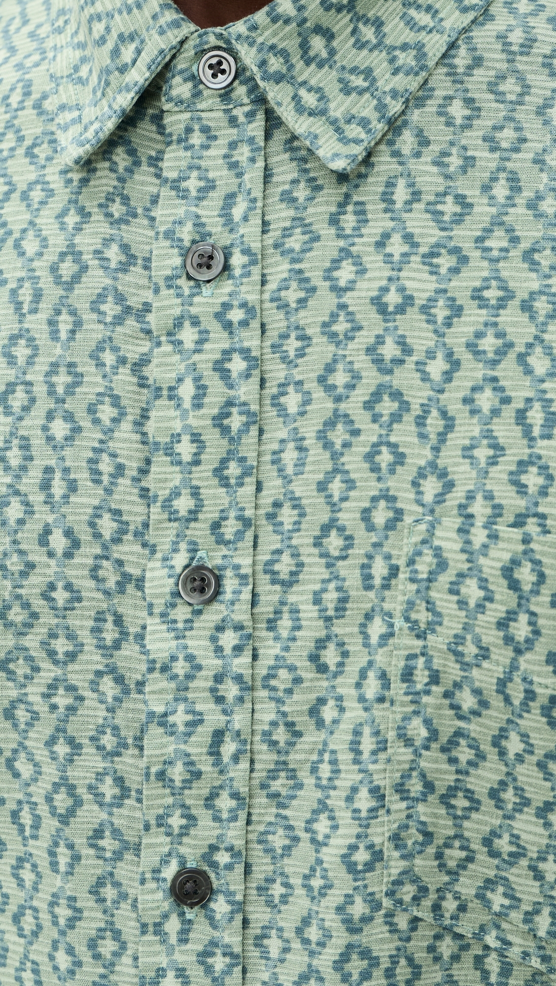 Carson Shirt Wavy Batik Aqua