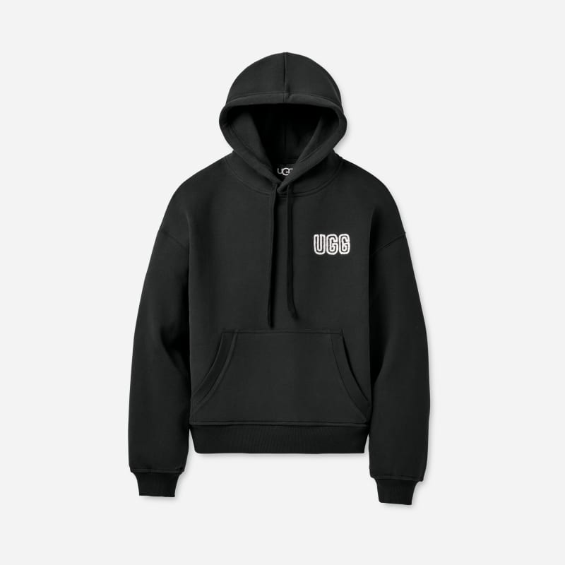 ® Women's ® Logo Hoodie Cotton Blend Tops in Black