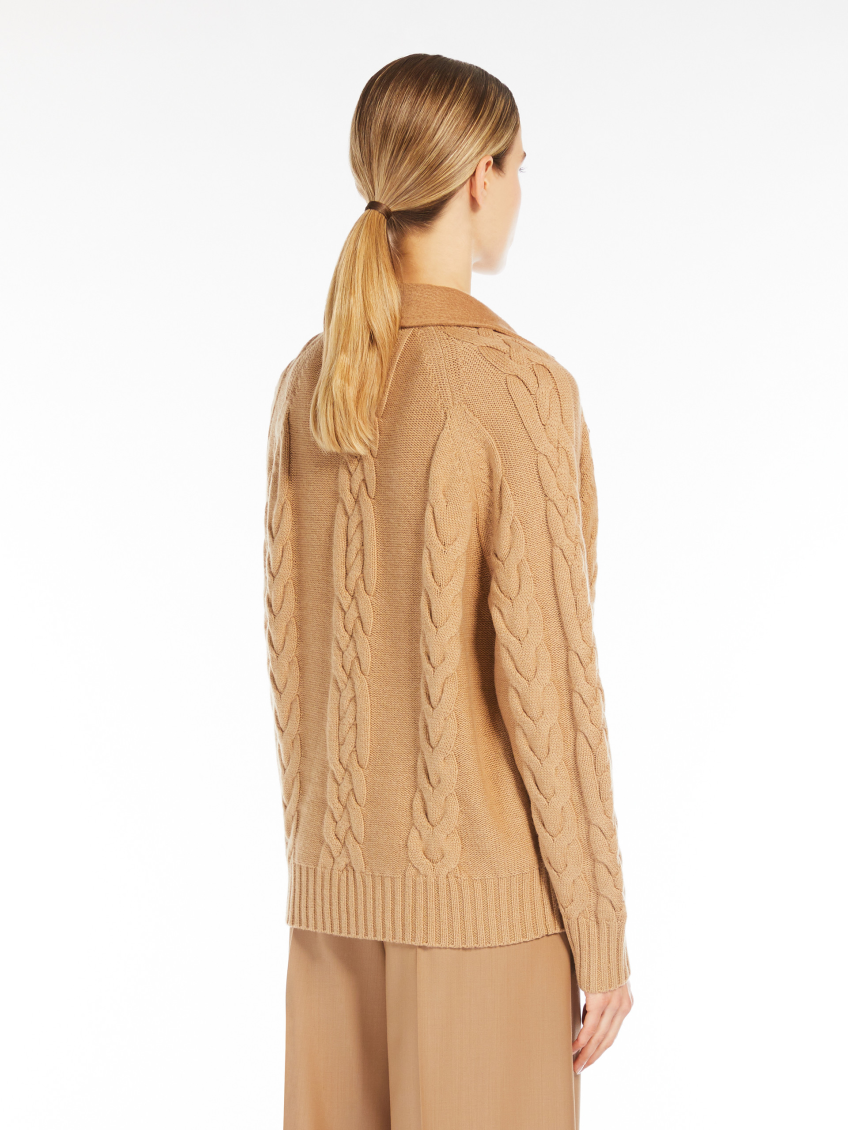 Light Brown Micio Wool Pea Coat