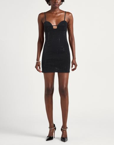 Woman Mini dress Black Size 8 Organic cotton, Modal, Elastomultiester, Elastane