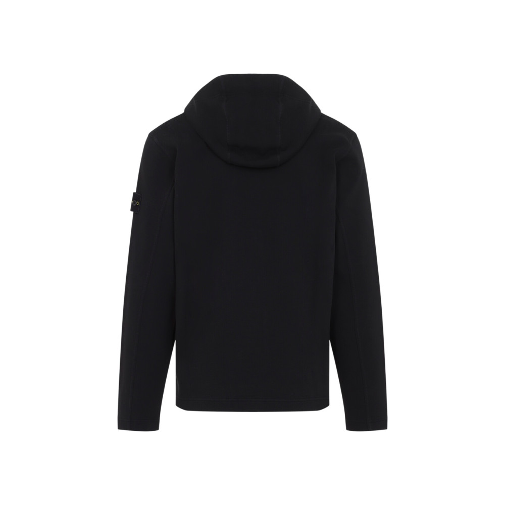 Black Zip Up Logo Hoodie
