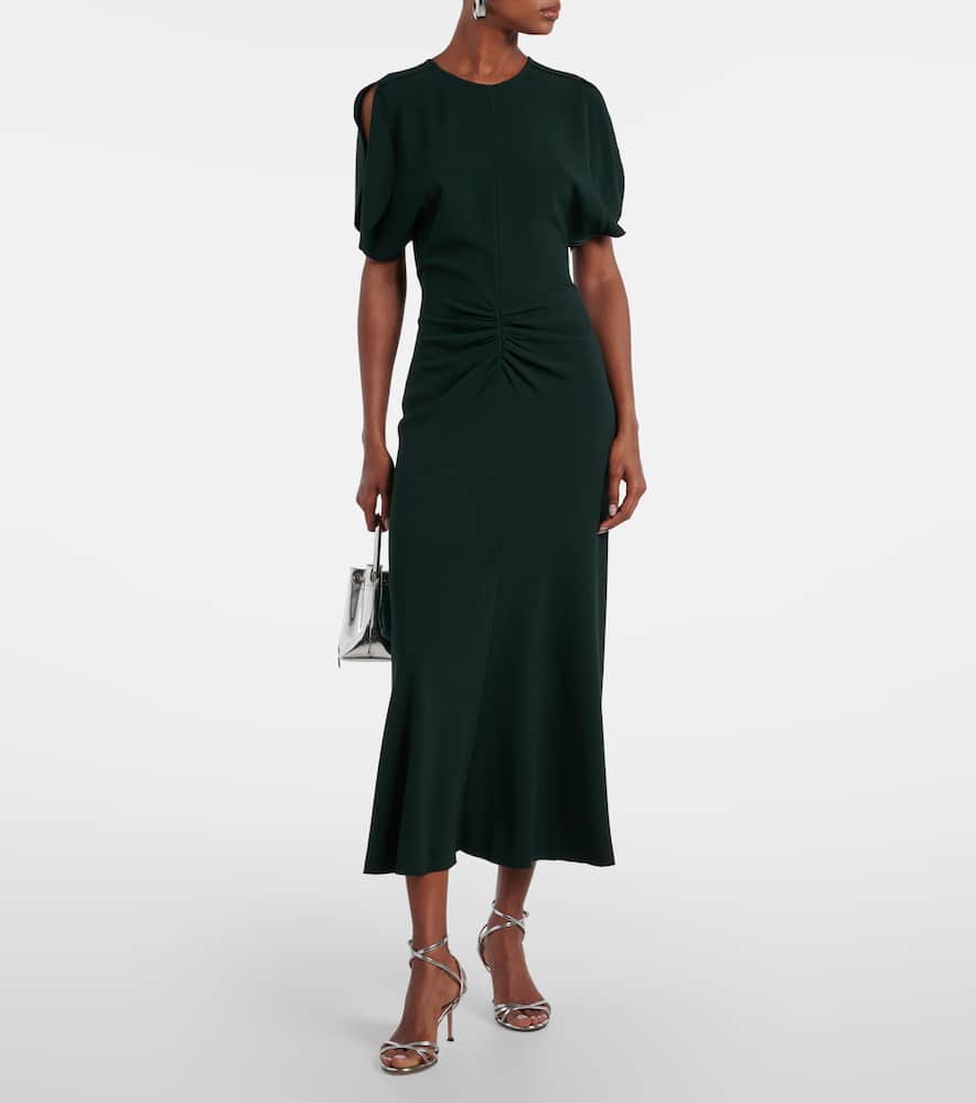 Gathered midi dress