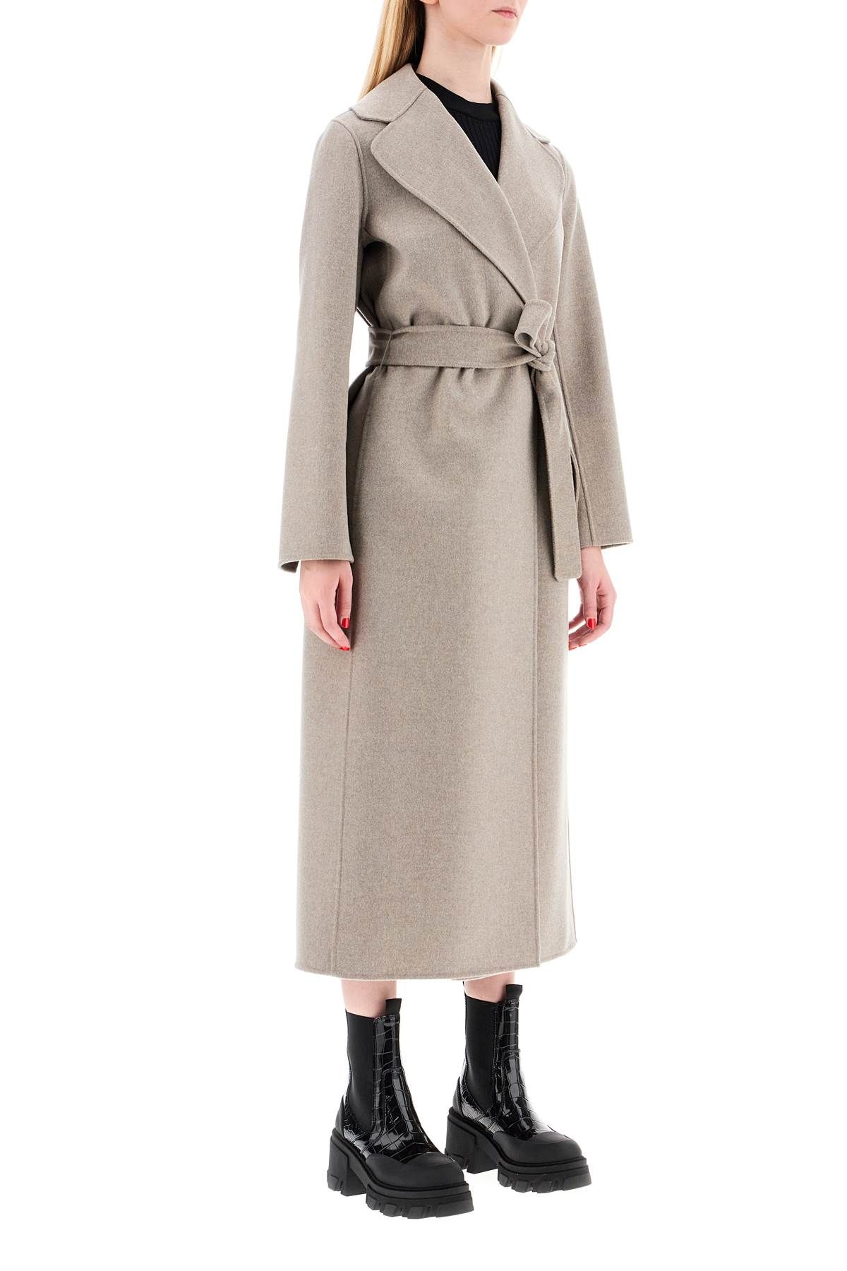 Poldo wrap coat in virgin wool