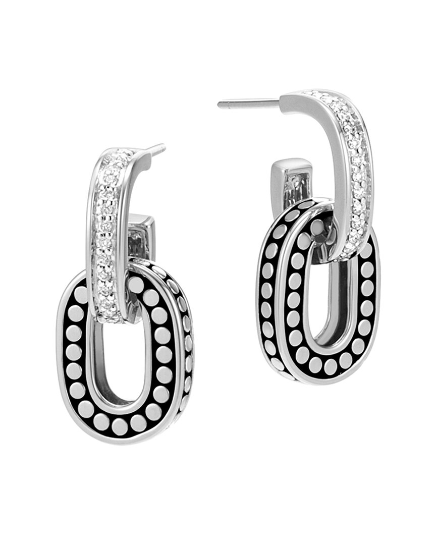 Silver 0.25 Ct. Tw. Diamond Dot Earrings