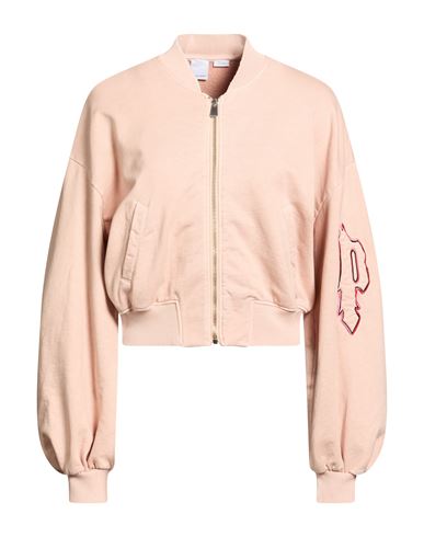 Woman Sweatshirt Light pink Size S Cotton