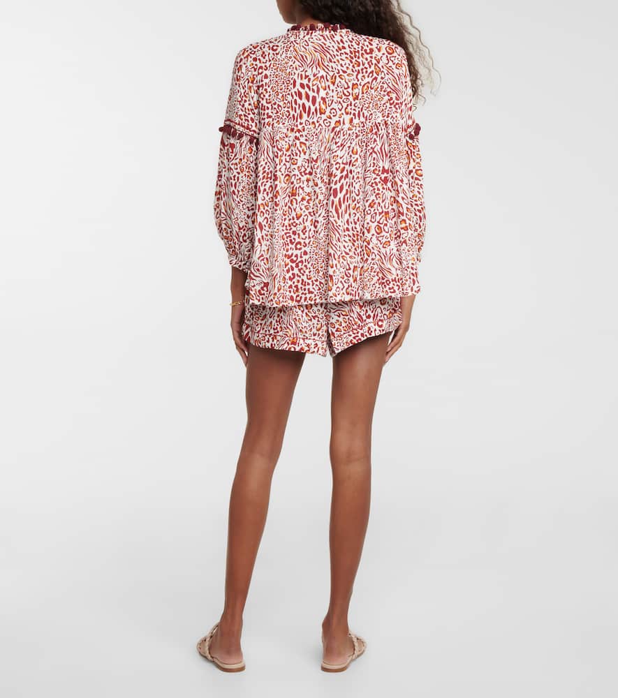 Clara leopard-print blouse