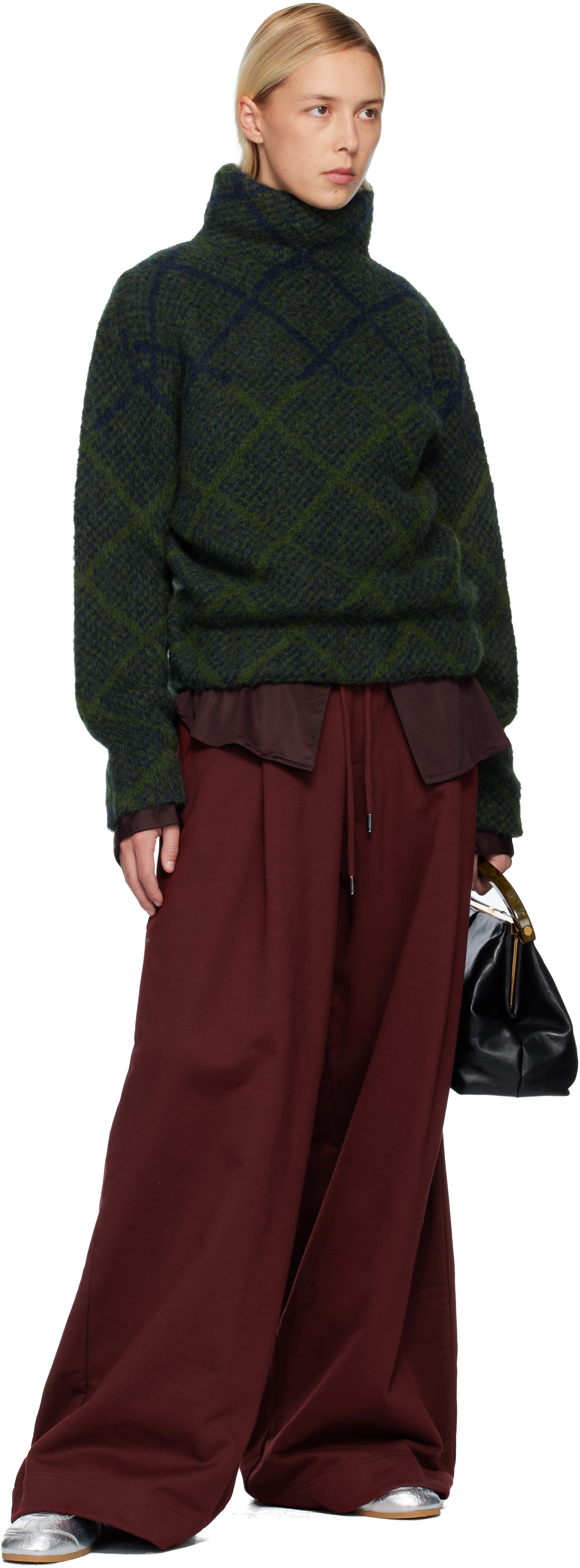 Burgundy Loose Sweatpants